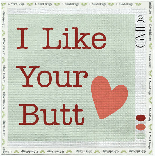 I Like Your Butt Needlepoint Card Kit | Funny Valentine & Anniversary Card