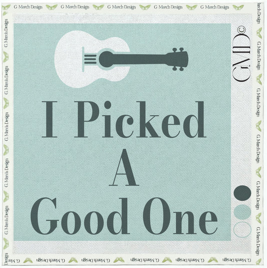 I Picked a Good One Needlepoint Card Kit | Music & Love Greeting Card