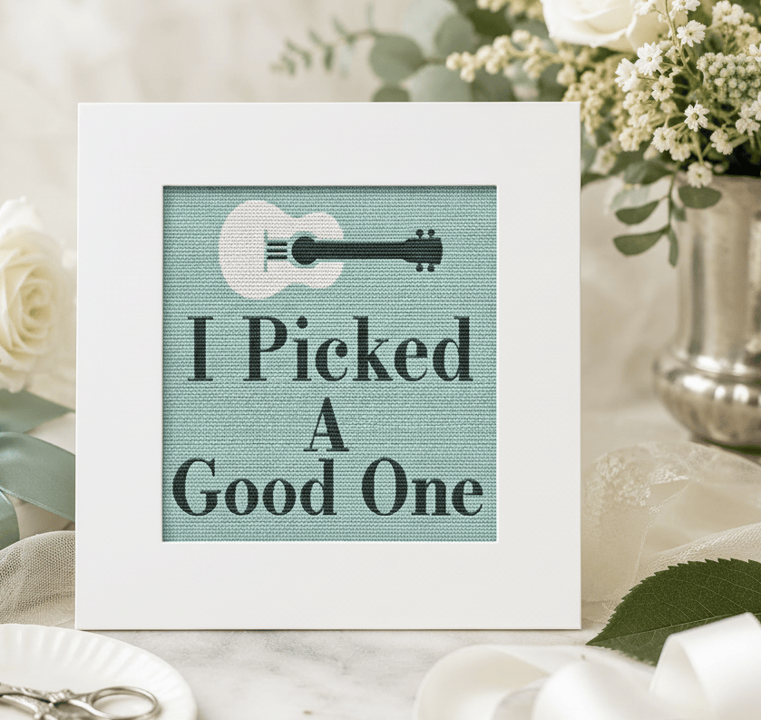 I Picked a Good One Needlepoint Card Kit | Music & Love Greeting Card