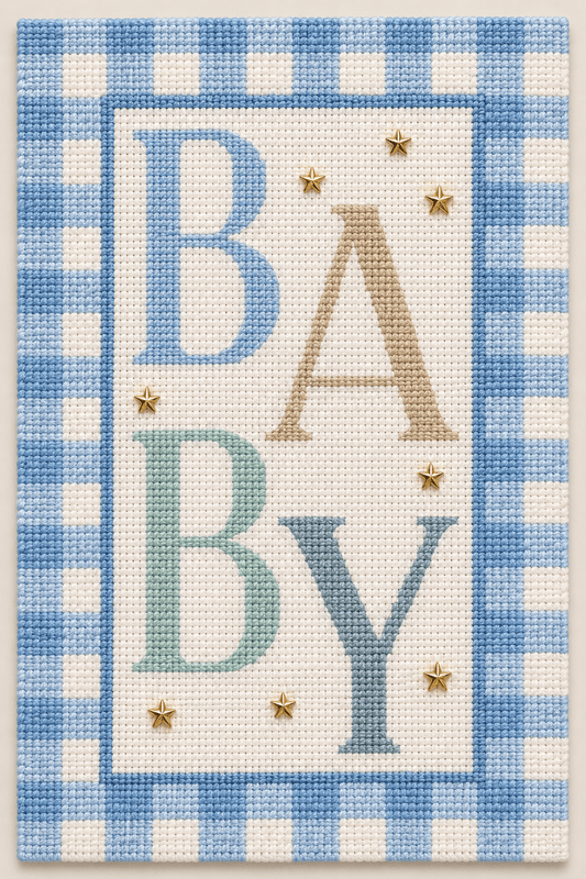 Little Boy Blue Needlepoint Greeting Card Kit