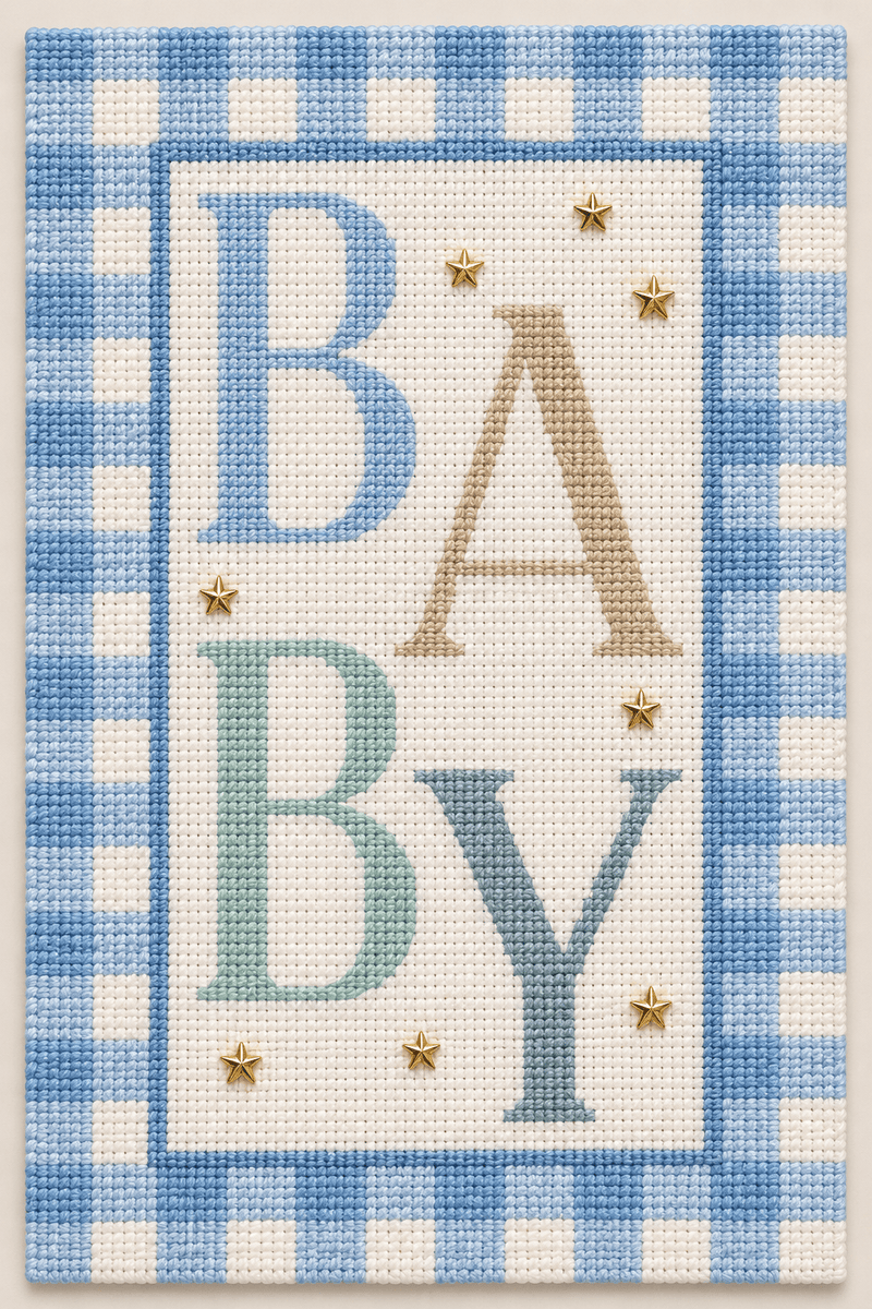 Little Boy Blue Needlepoint Greeting Card Kit