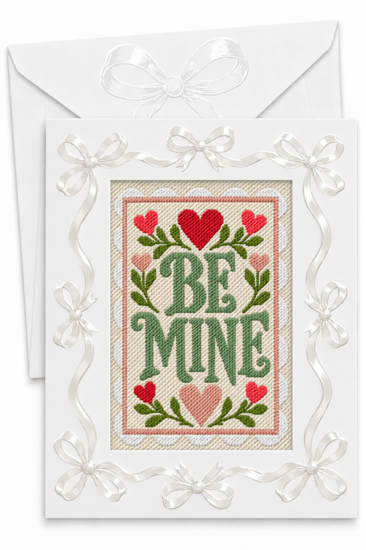 Be Mine Needlepoint Greeting Card Kit