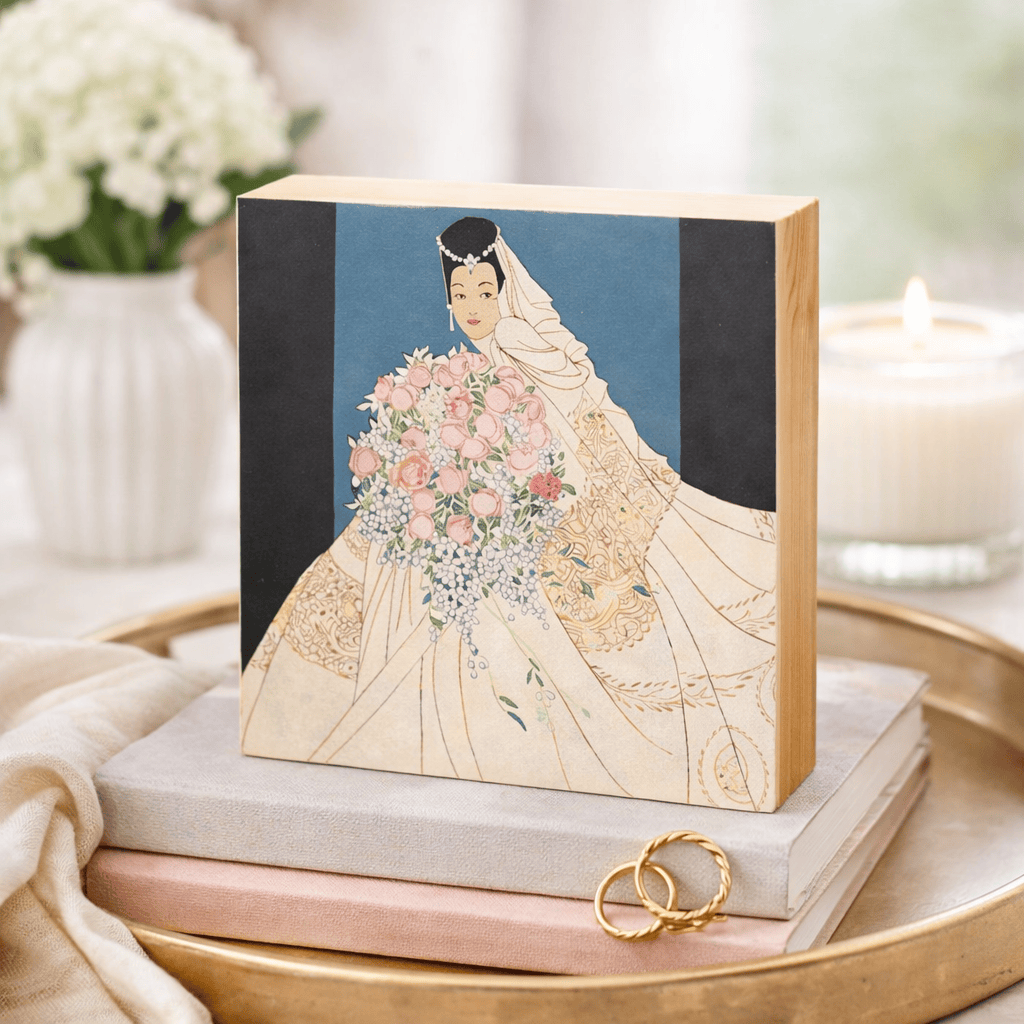 Jeanne Lanvin Bride in Ivory - Vintage Fashion Illustration Wall Art