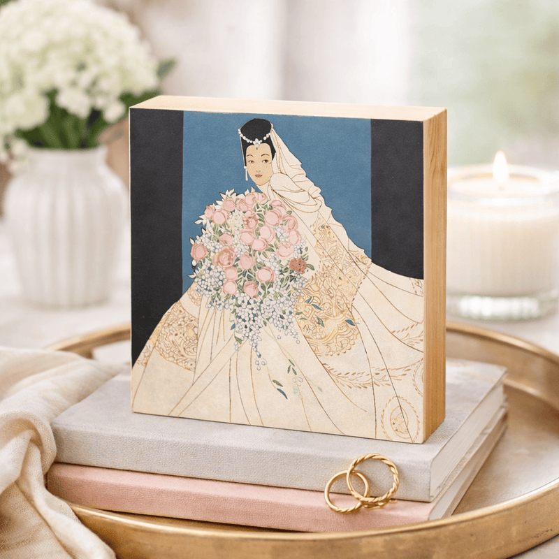 Jeanne Lanvin Bride in Ivory - Vintage Fashion Illustration Wall Art