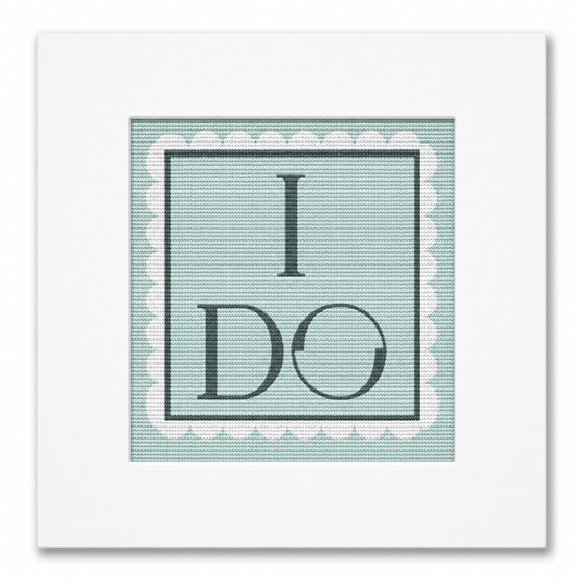 "I Do" Needlepoint Greeting Card