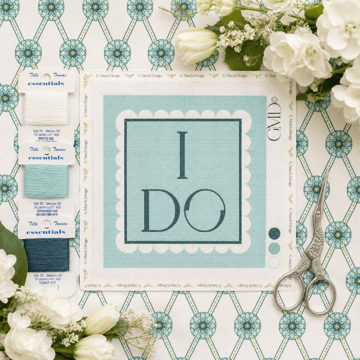"I Do" Needlepoint Greeting Card