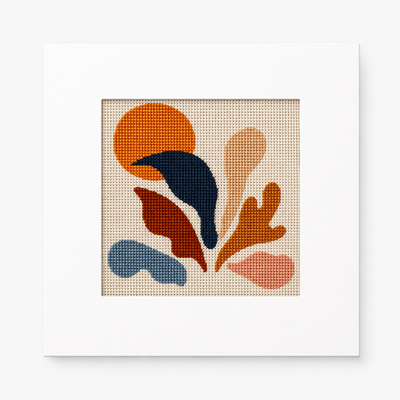 Matisse “The Forms” Needlepoint Card Kit – Modern Abstract Needlepoint Greeting Card