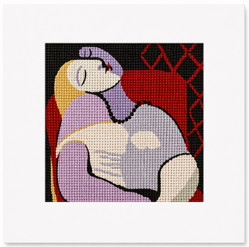 Picasso The Dream Needlepoint Card - Museum Art Greeting Card 1932