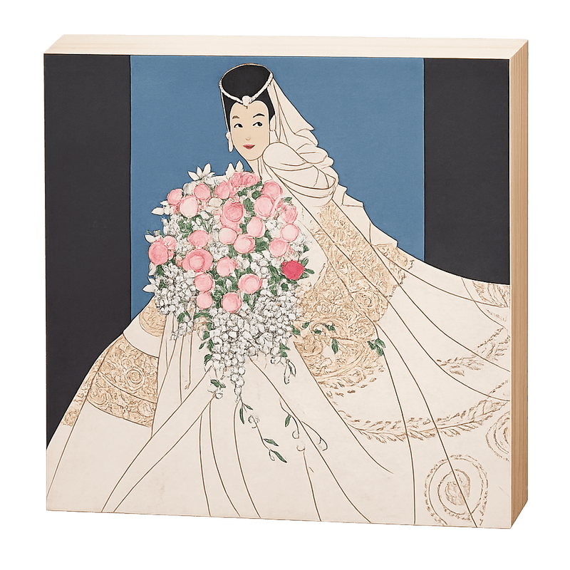 Jeanne Lanvin Bride in Ivory - Vintage Fashion Illustration Wall Art