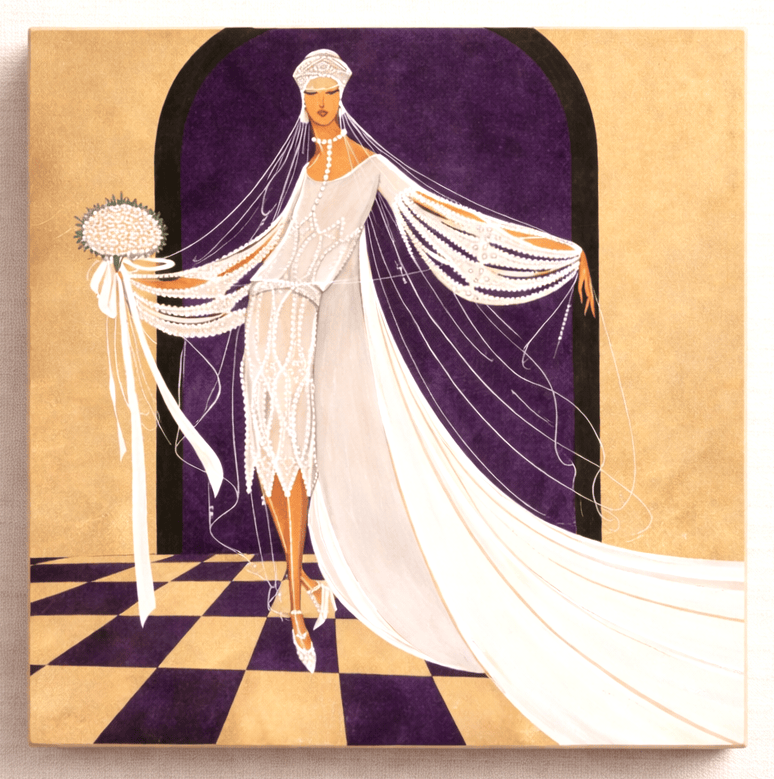 Jeanne Lanvin Art Deco Bride #1 - Vintage Fashion Illustration Wall Art