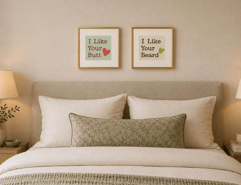 I Like Your Beard Needlepoint Card Kit | Funny Valentine & Anniversary Card