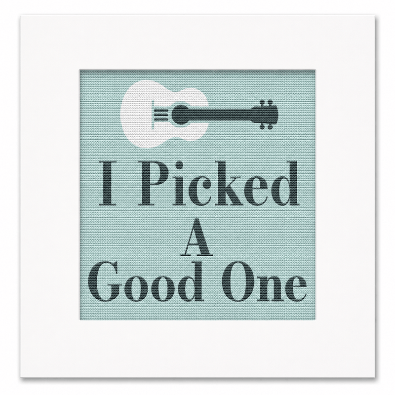 I Picked a Good One Needlepoint Card Kit | Music & Love Greeting Card