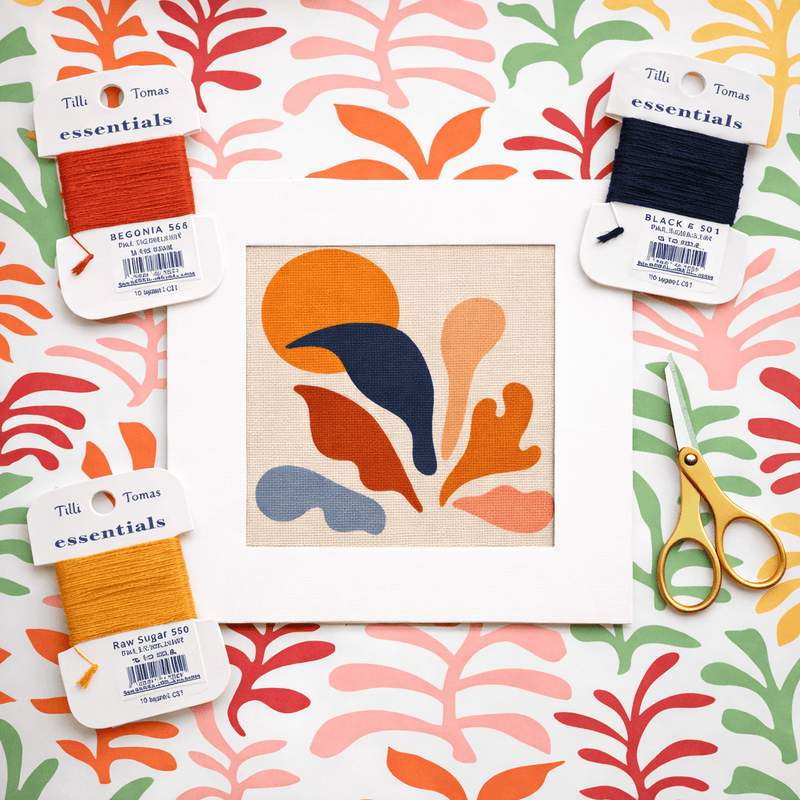 Matisse “The Forms” Needlepoint Card Kit – Modern Abstract Needlepoint Greeting Card