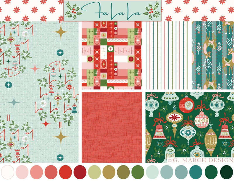 Fa La La – Mid-Century Christmas Surface Pattern Collection