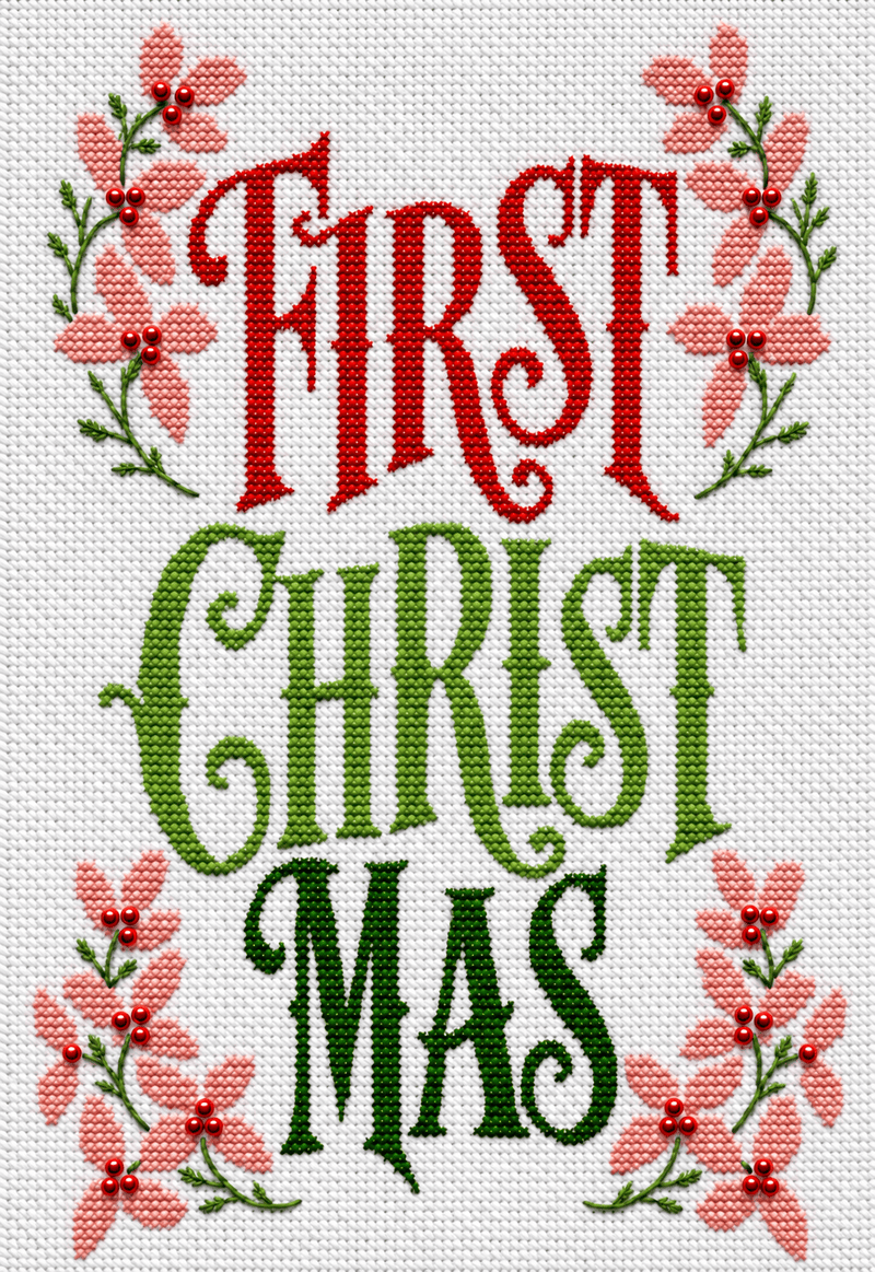First Christmas Needlepoint Greeting Card Kit