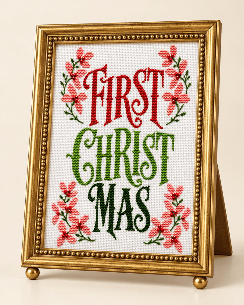 First Christmas Needlepoint Greeting Card Kit