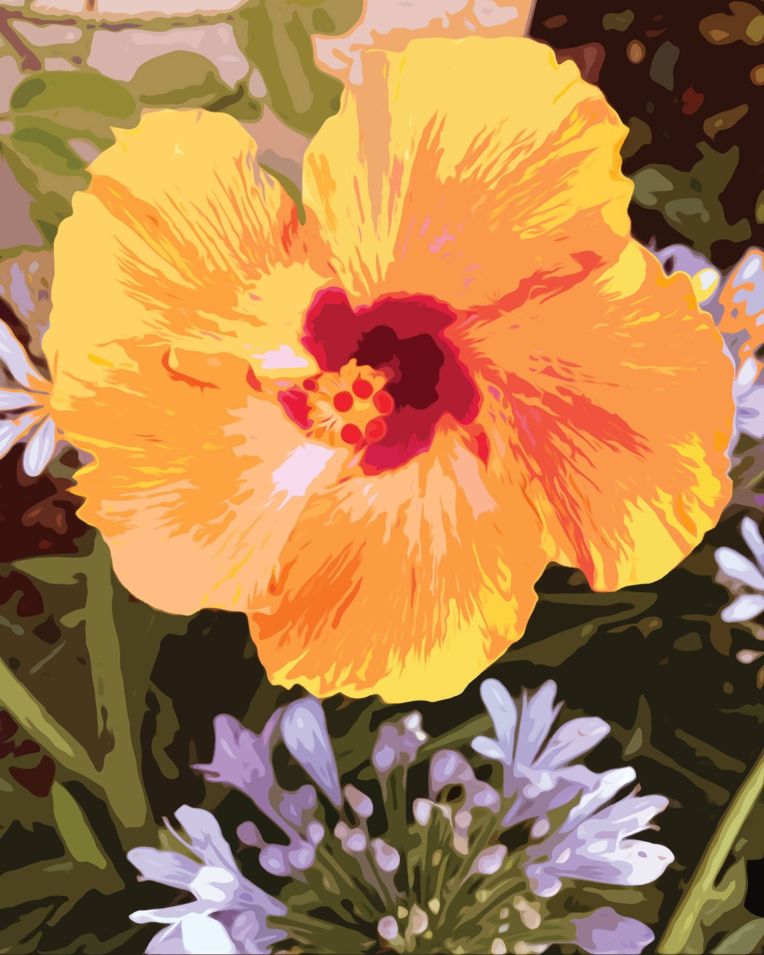 Golden Radiance - Acrylic Painting