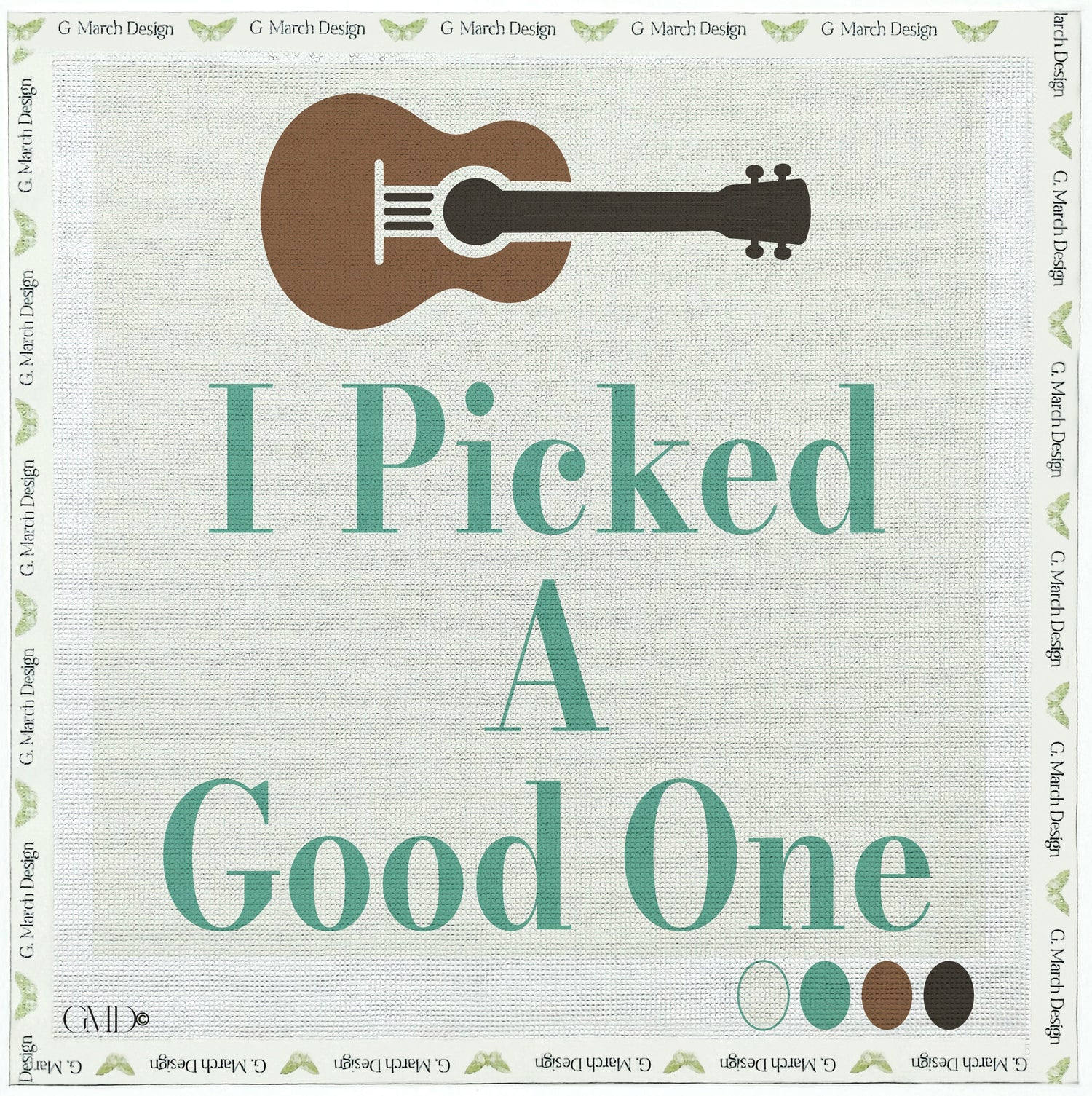 I Picked a Good One Needlepoint Card Kit | Music & Love Greeting Card