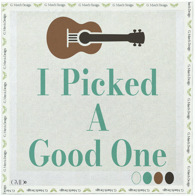 I Picked a Good One Needlepoint Card Kit | Music & Love Greeting Card
