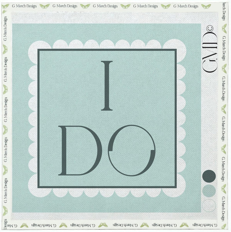 "I Do" Needlepoint Greeting Card