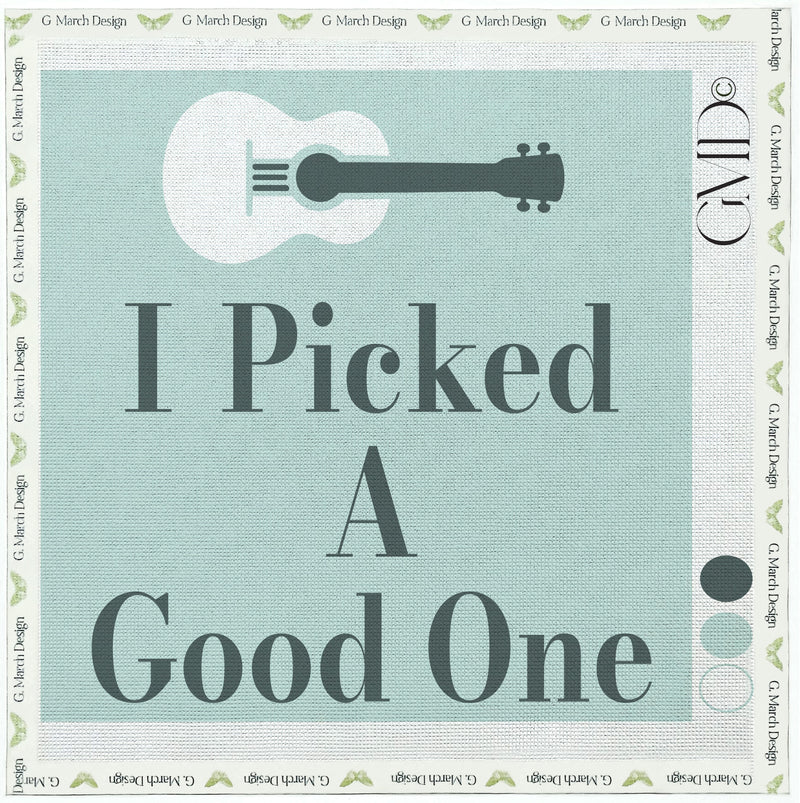 I Picked a Good One Needlepoint Card Kit | Music & Love Greeting Card