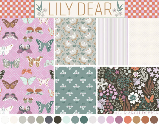 Lily Dear Surface Pattern Design Collection – Floral & Butterfly Licensing Collection | G March Design