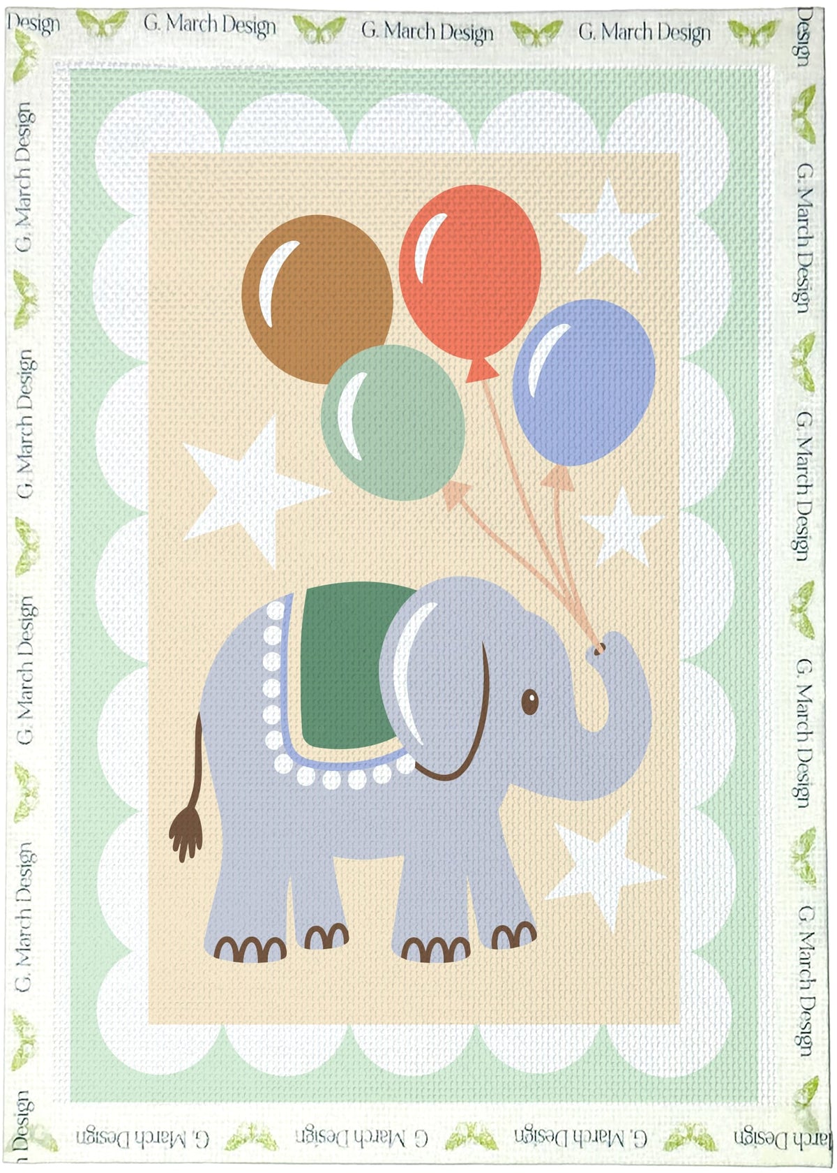 A Little Adventure Parade Needlepoint Greeting Card Kit