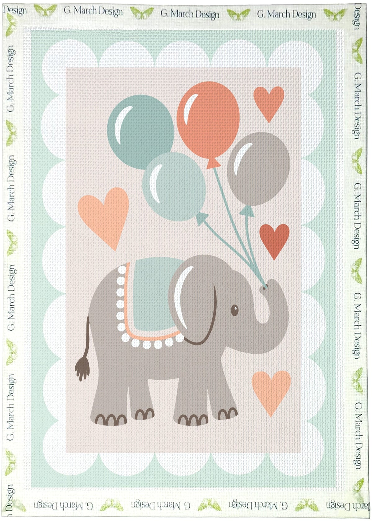 A Little Love Parade Needlepoint Greeting Card Kit