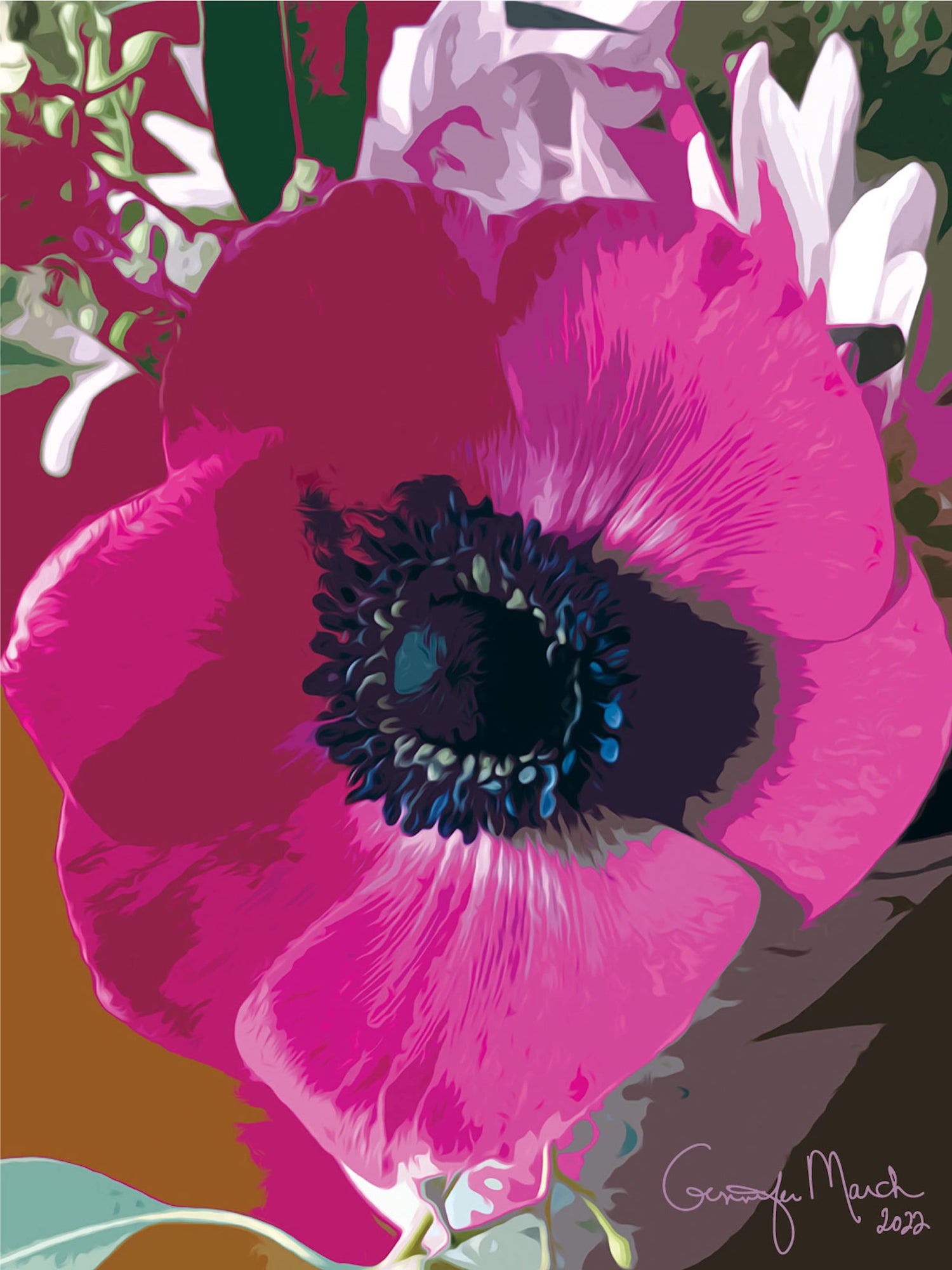 Magenta Eye - Acrylic Painting