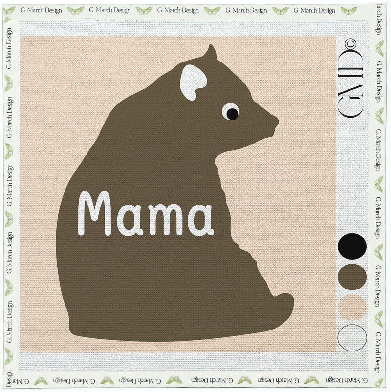 Mama Bear Needlepoint Card Kit | Mother's Day Greeting Card