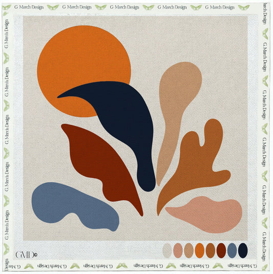 Matisse “The Forms” Needlepoint Card Kit – Modern Abstract Needlepoint Greeting Card