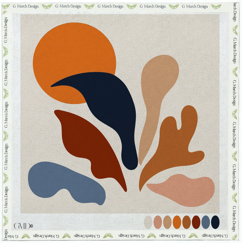 Matisse “The Forms” Needlepoint Card Kit – Modern Abstract Needlepoint Greeting Card