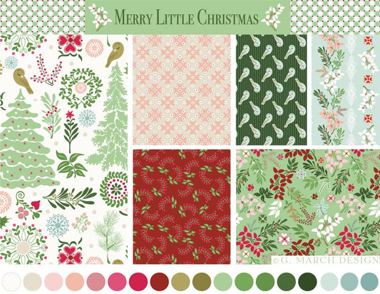 Merry Little Christmas Surface Pattern Design Collection – Vintage Holiday Licensing Collection | G March Design