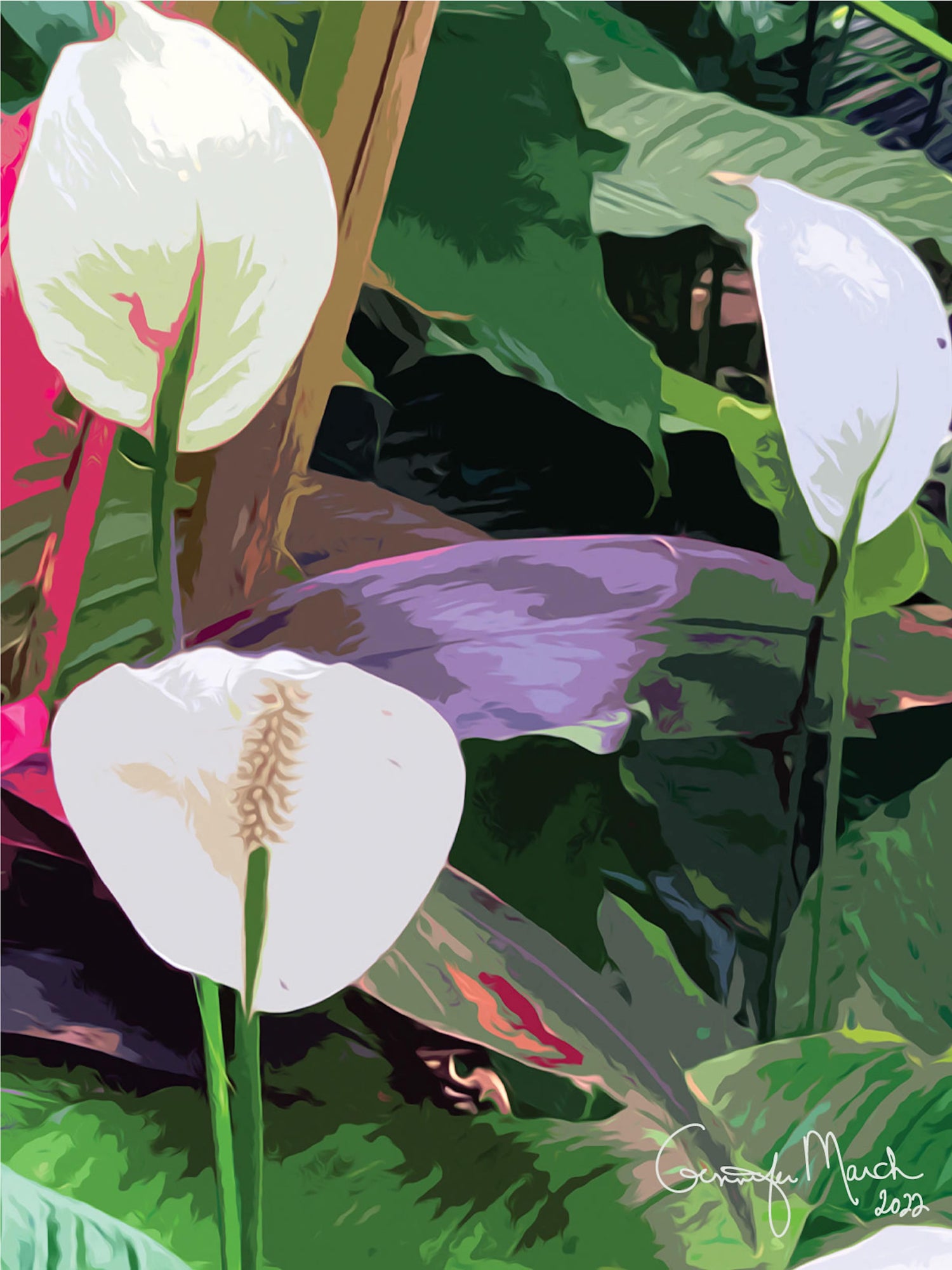 Peace In Bloom - Acrylic Painting