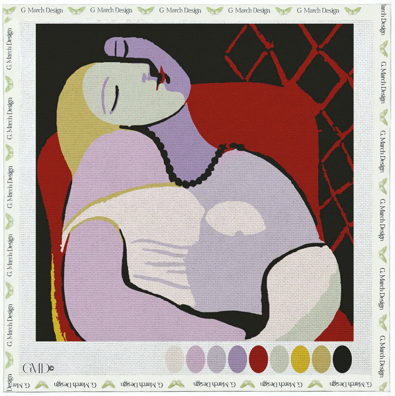 Picasso The Dream Needlepoint Card - Museum Art Greeting Card 1932