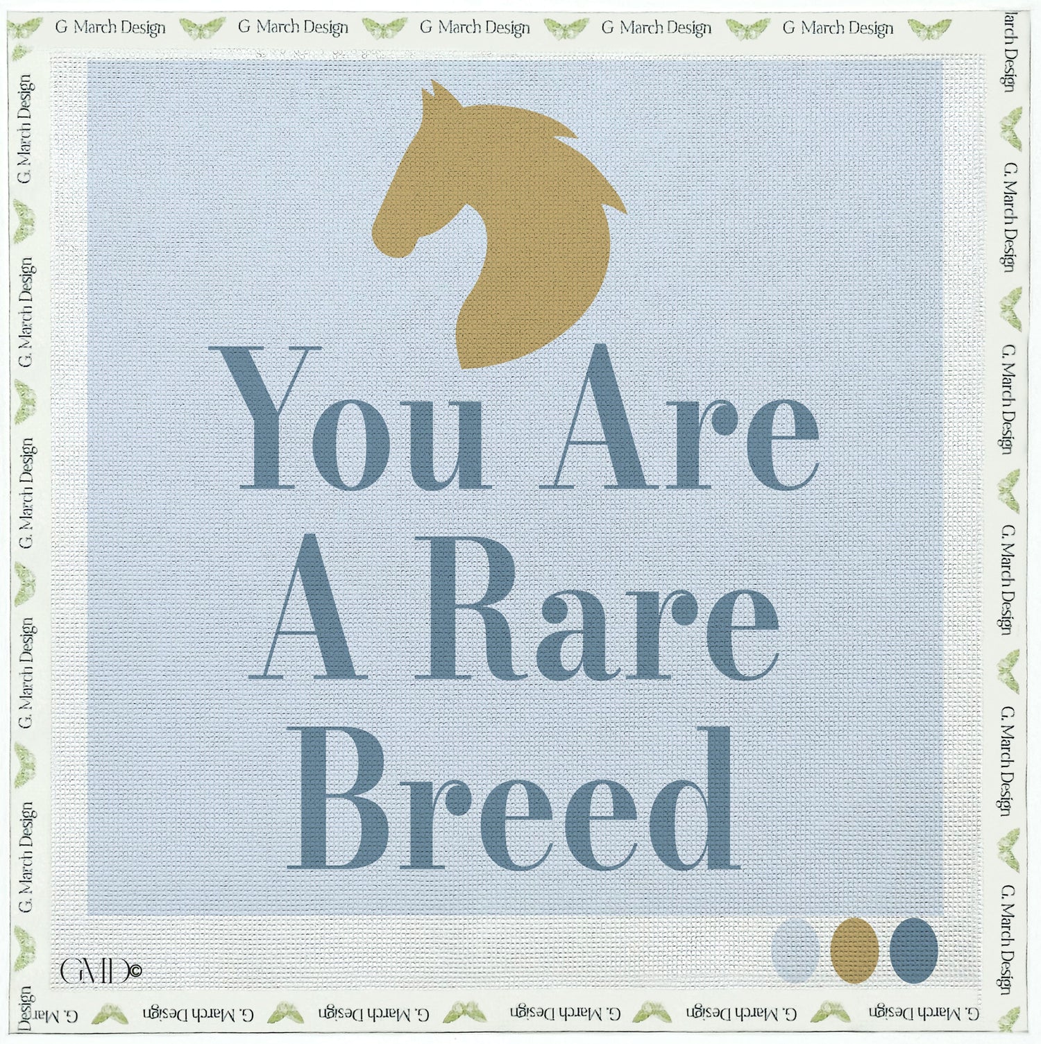 Rare Breed Needlepoint Card Kit | Equestrian Greeting Card