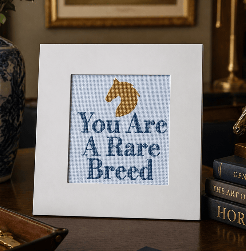 Rare Breed Needlepoint Card Kit | Equestrian Greeting Card