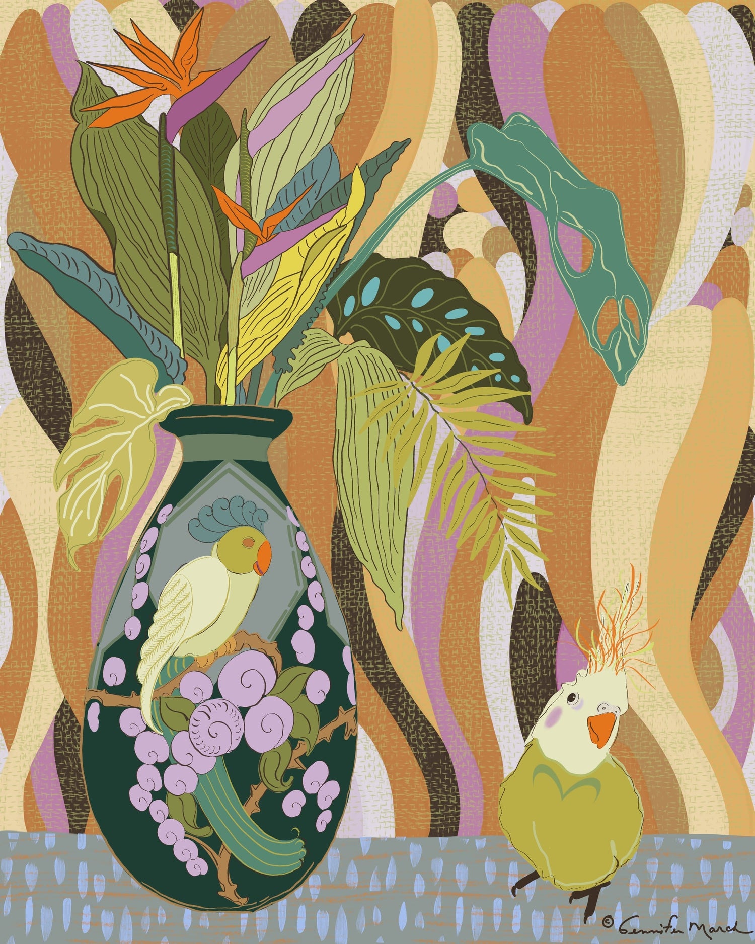 Tropical Gossip - Fine Art Print