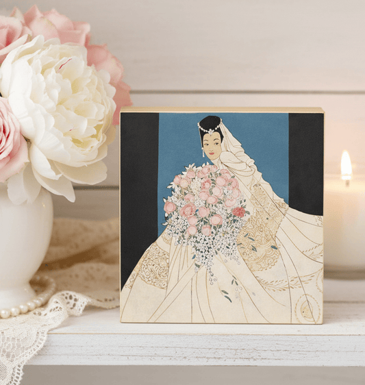 Jeanne Lanvin Bride in Ivory - Vintage Fashion Illustration Wall Art