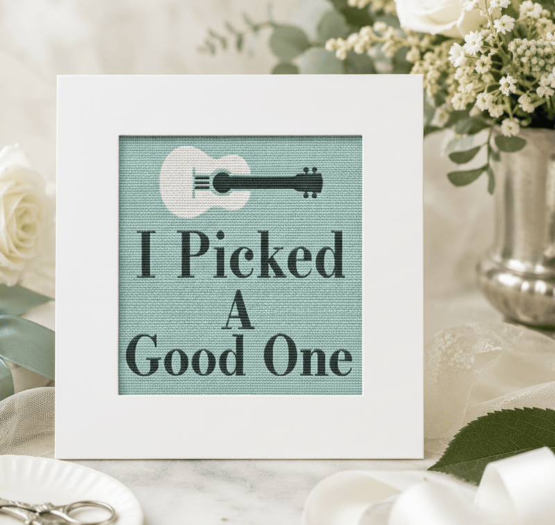 I Picked a Good One Needlepoint Card Kit | Music & Love Greeting Card