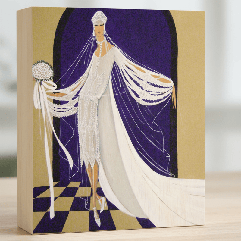 Jeanne Lanvin Art Deco Bride #1 - Vintage Fashion Illustration Wall Art