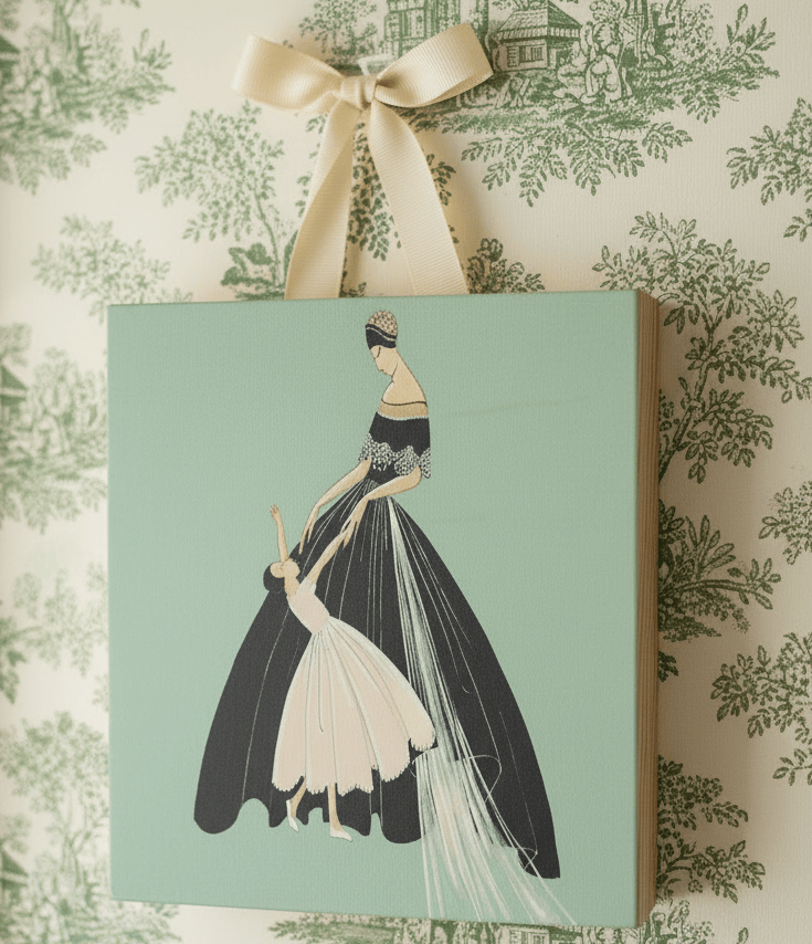 Jeanne Lanvin Mother & Daughter Wood Block Print